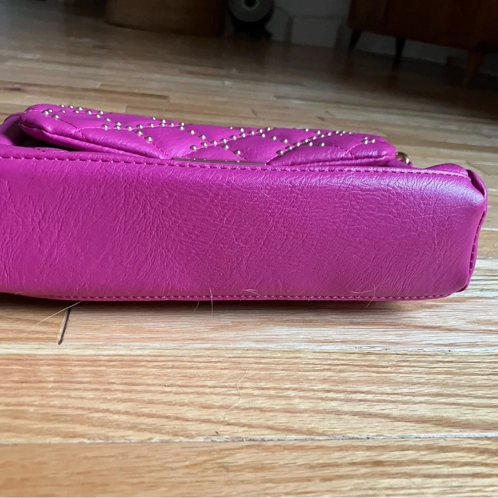 Vintage 2000s‎ Rampage Pink Quilted Studded Crossbody Shoulder Bag